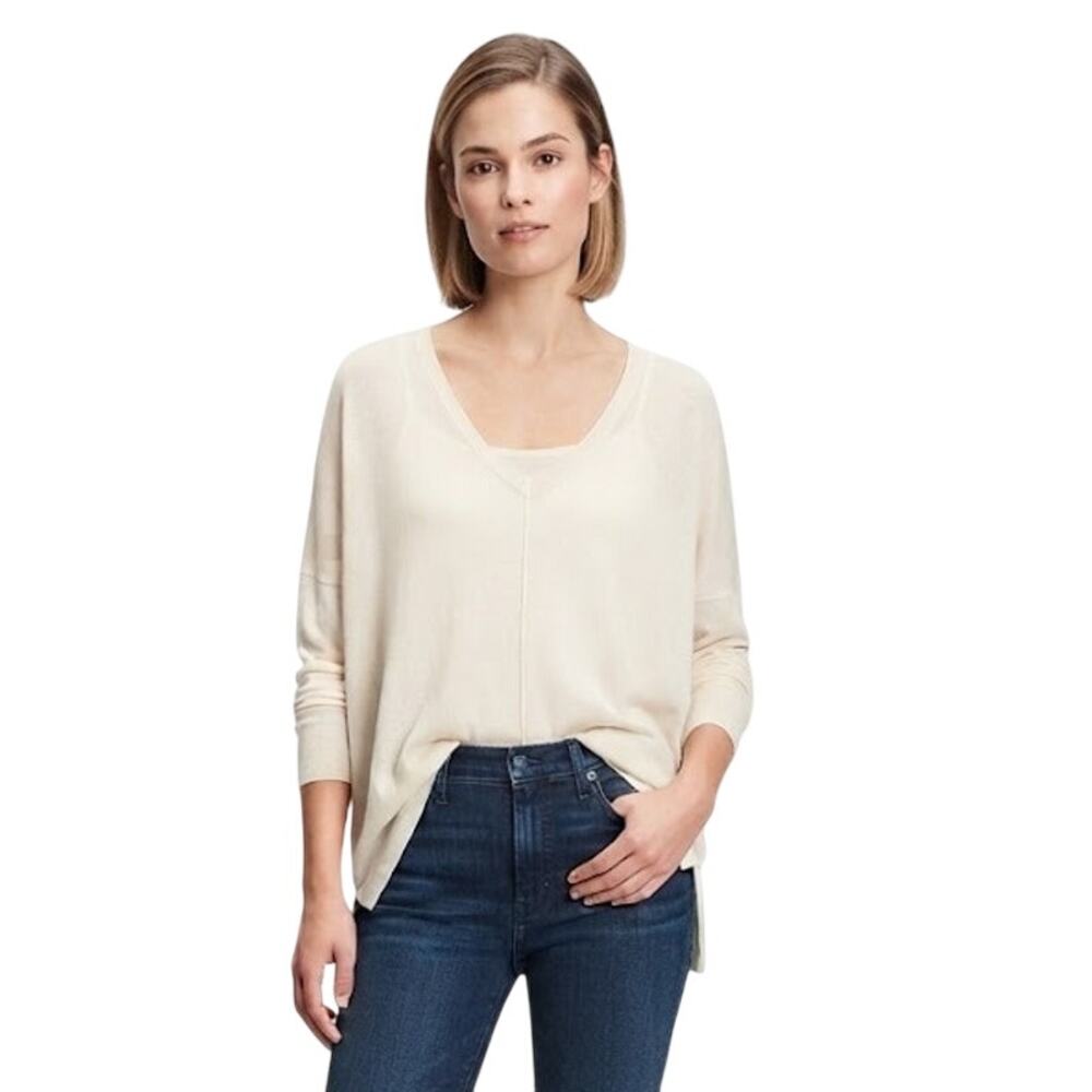 STACCATO Oversized Off-White Tunic Sweater Acrylic  Cozy Fall Plus Size 1X